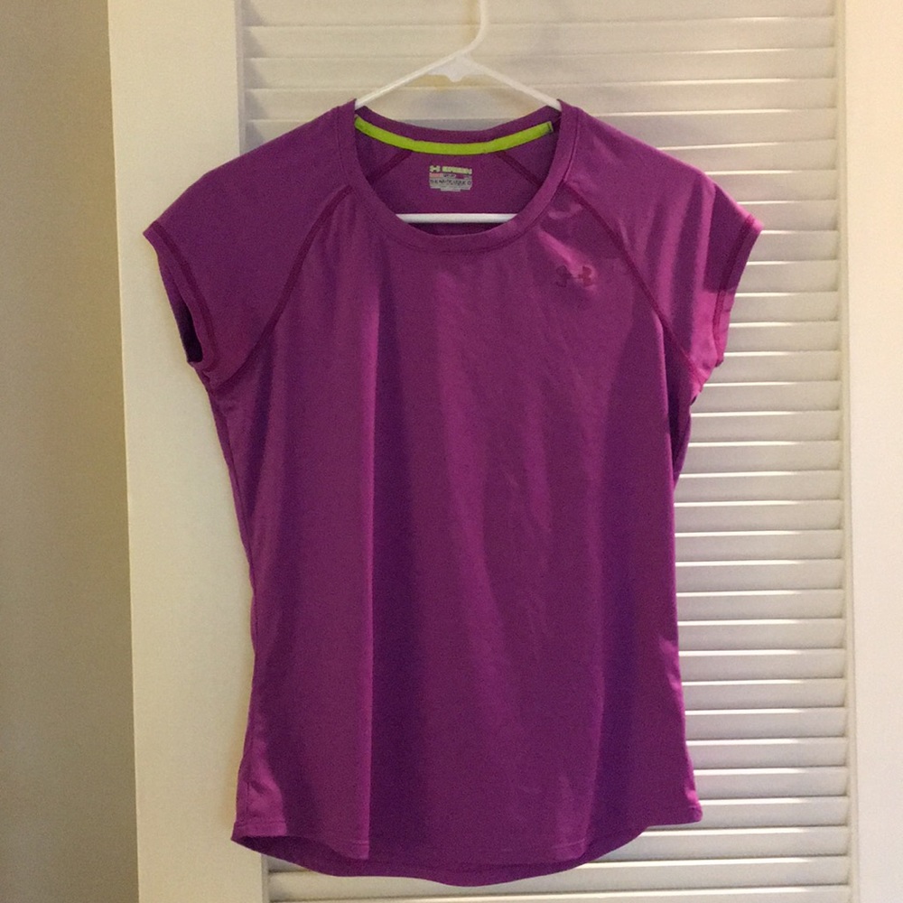 Under Armour dry fit purple top